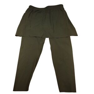 SPANX Booty Boost Skirted Leggings Olive XL Athletic Pickleball Golf Tennis